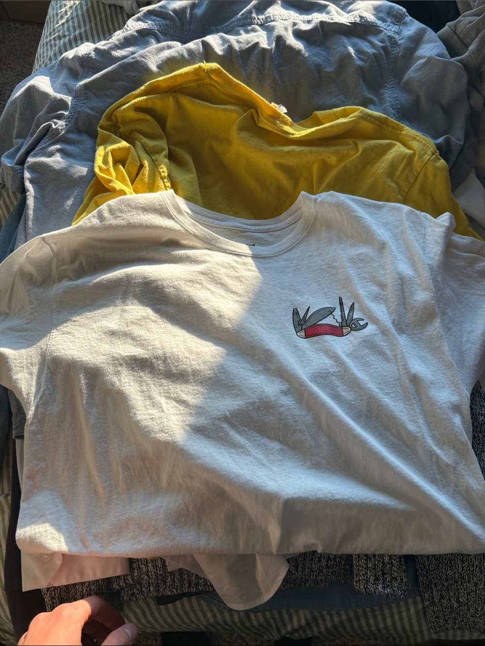White Graphic Tee with Design